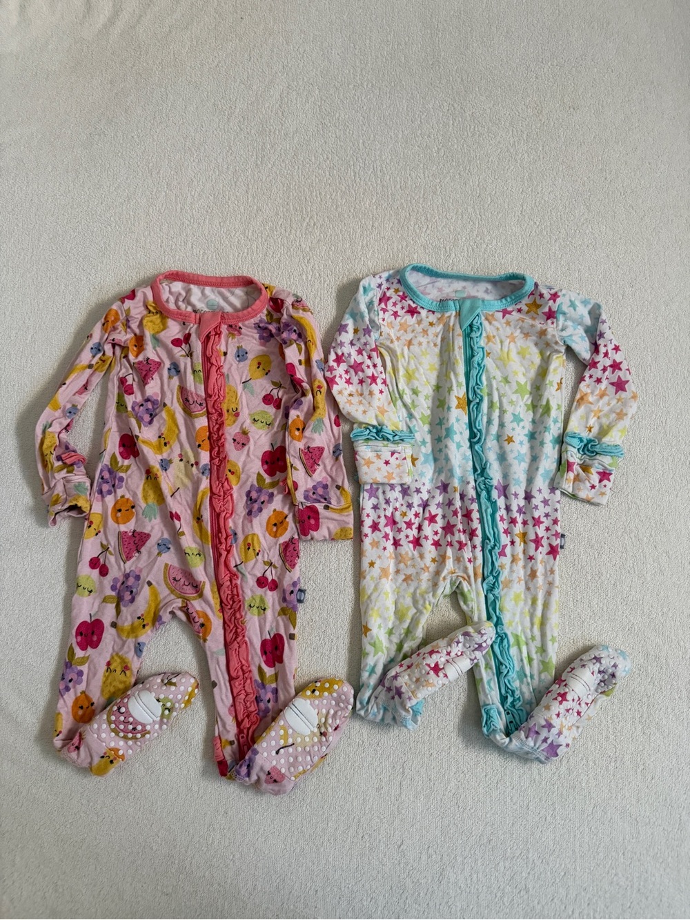Macaron and Me bamboo footies 6-9M bundle